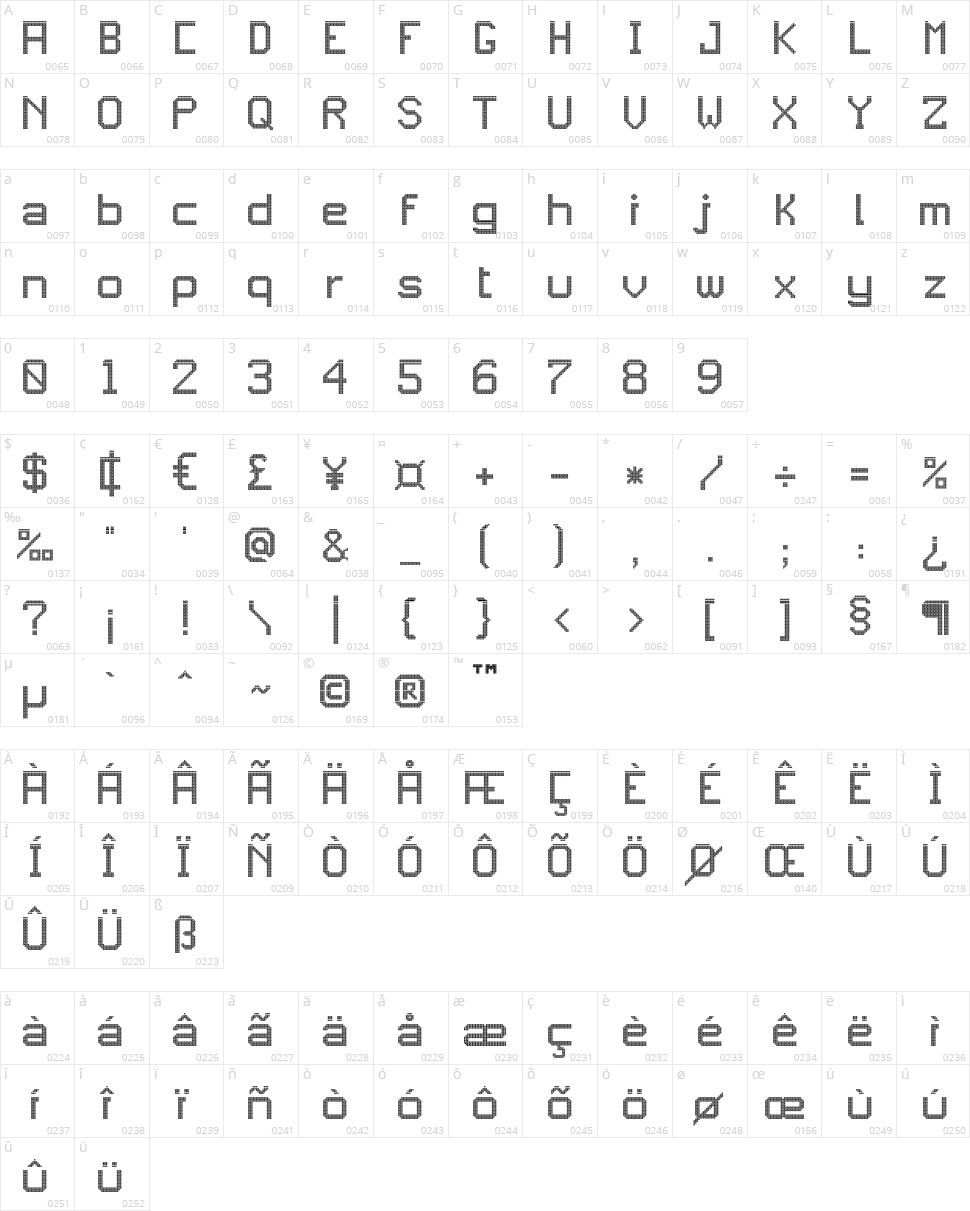 JD Bagues Character Map