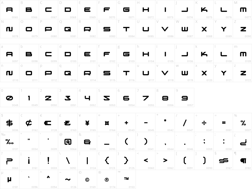 jeanse Character Map