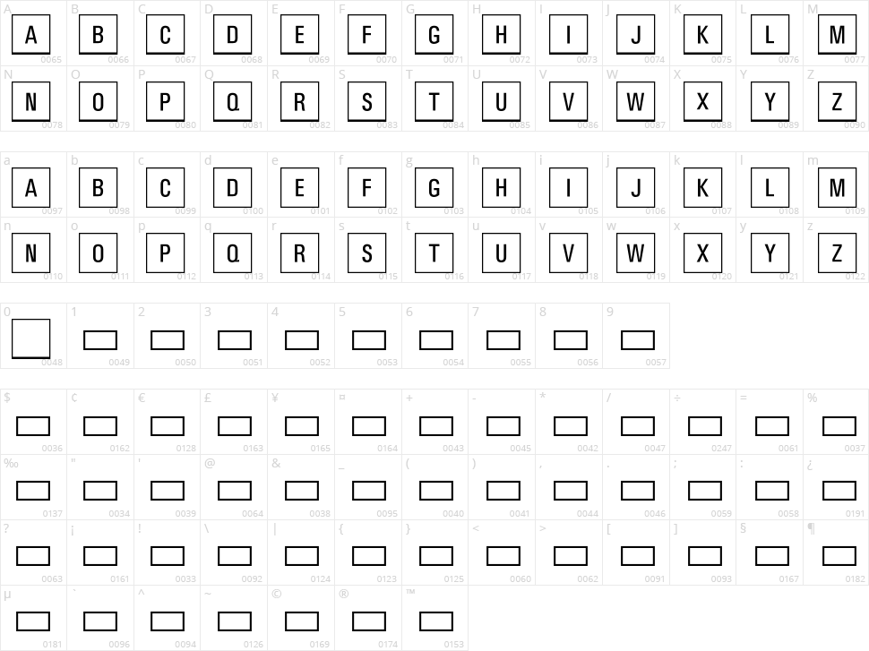 Jeux Cache Character Map
