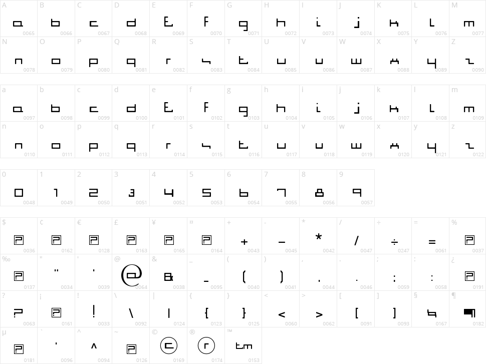 Jigga Jigga Character Map