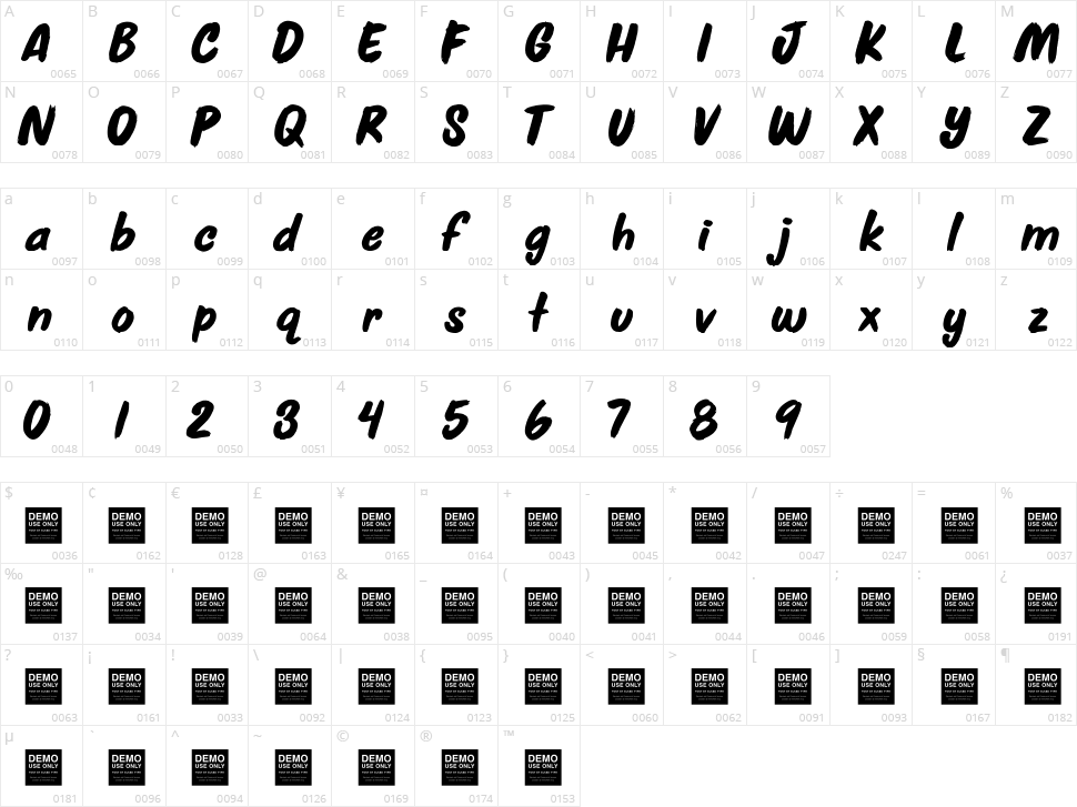 Jive Talk Character Map