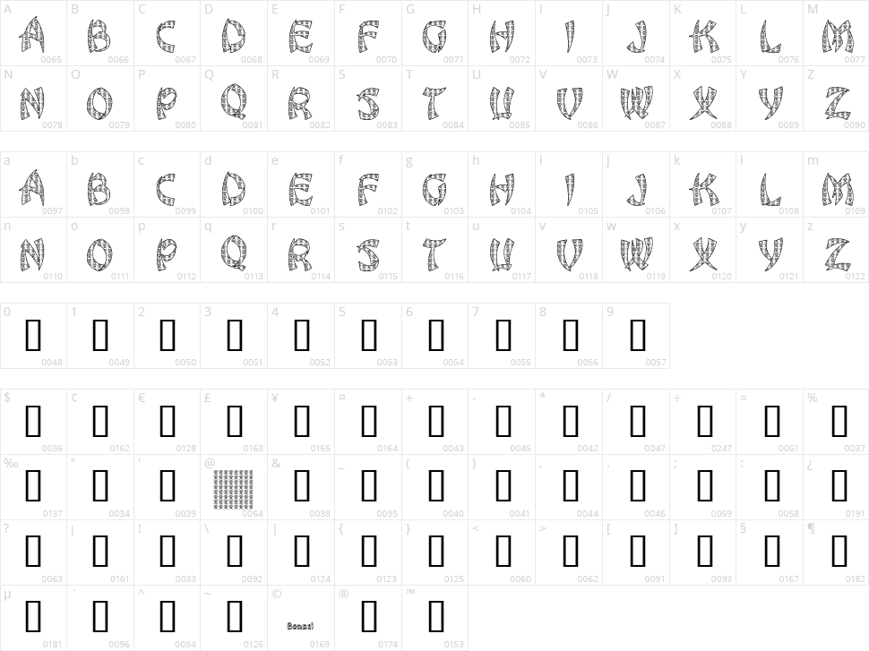 JLR Chinese Love Letters Character Map