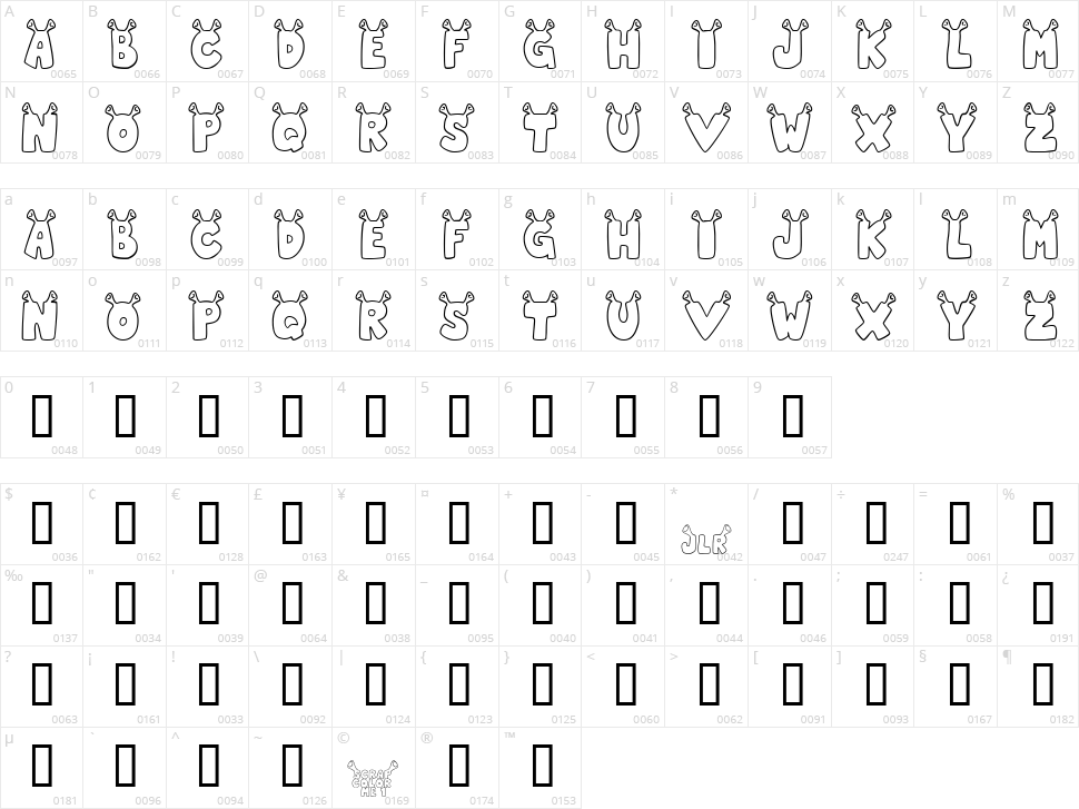 JLR Star Shrek Character Map