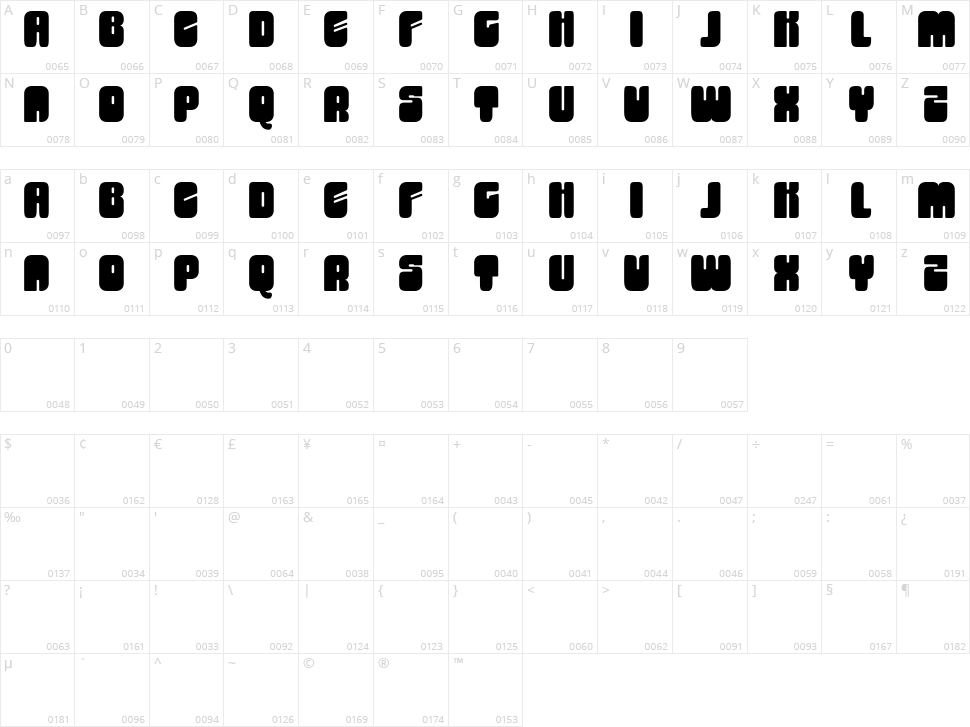 Kasa Green Character Map