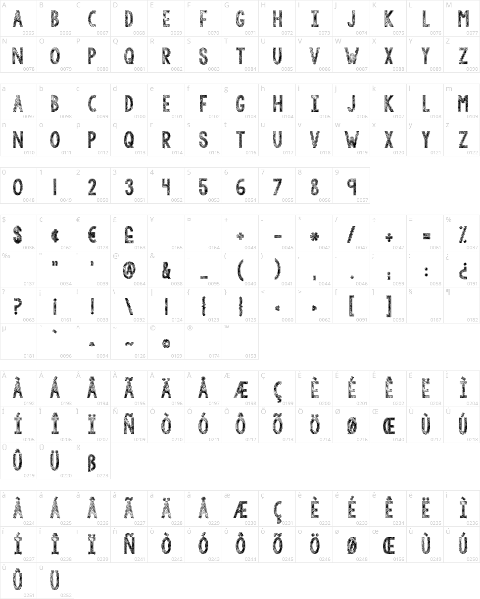KG Tangled Up In You  Character Map