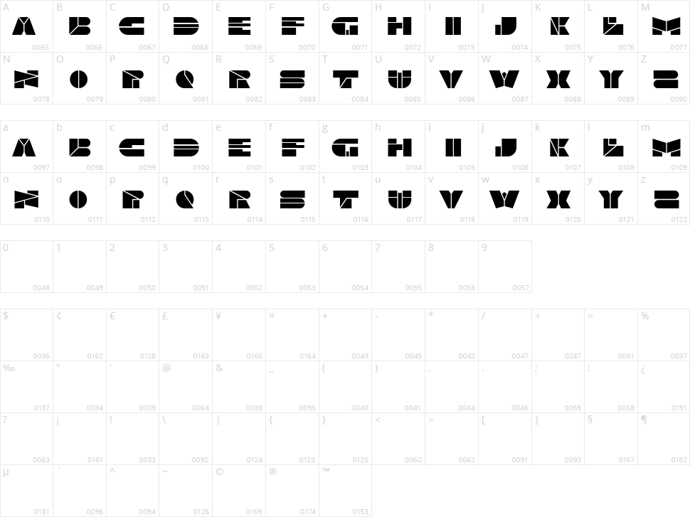Knuckle Character Map