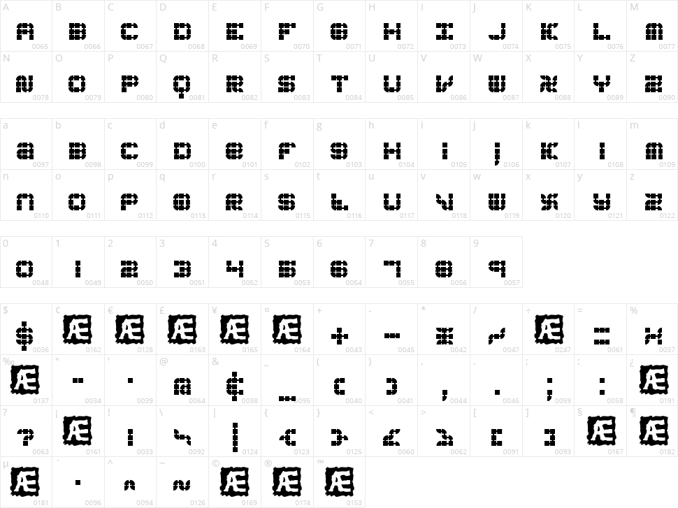 Konector Character Map