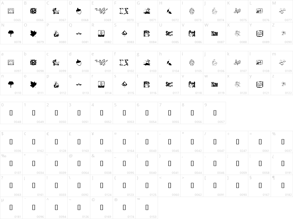 KR Fabulous Fall Character Map