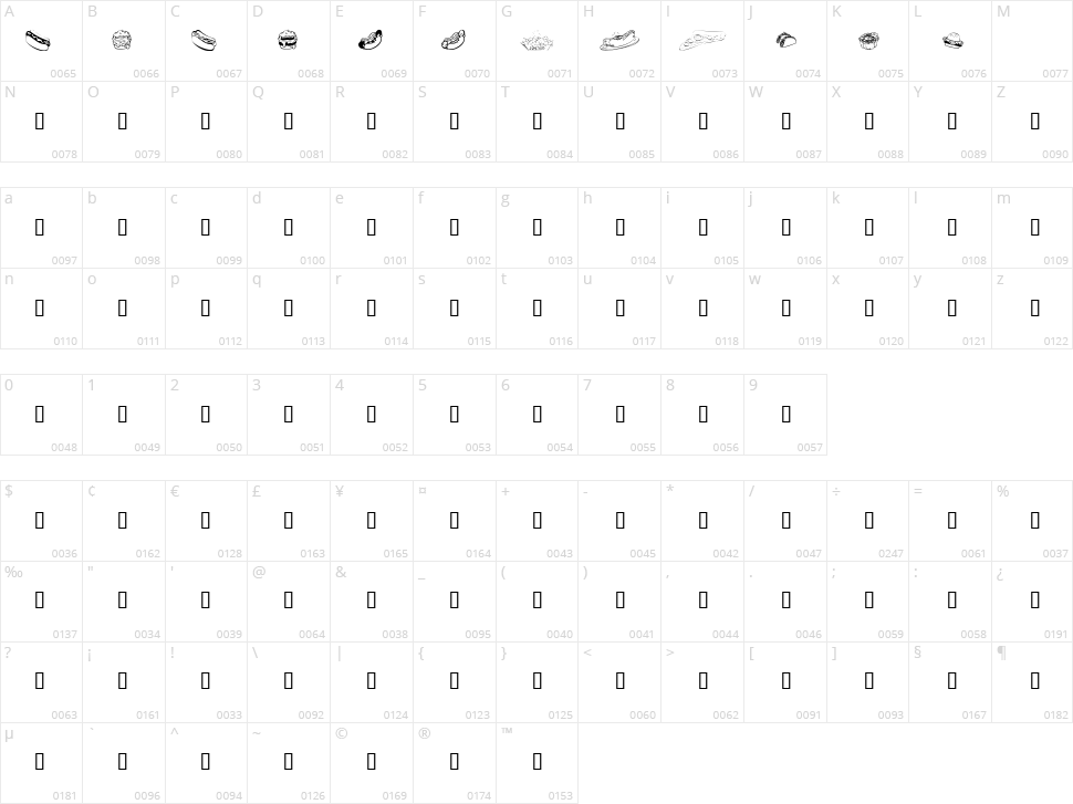 KR Fast Food Character Map
