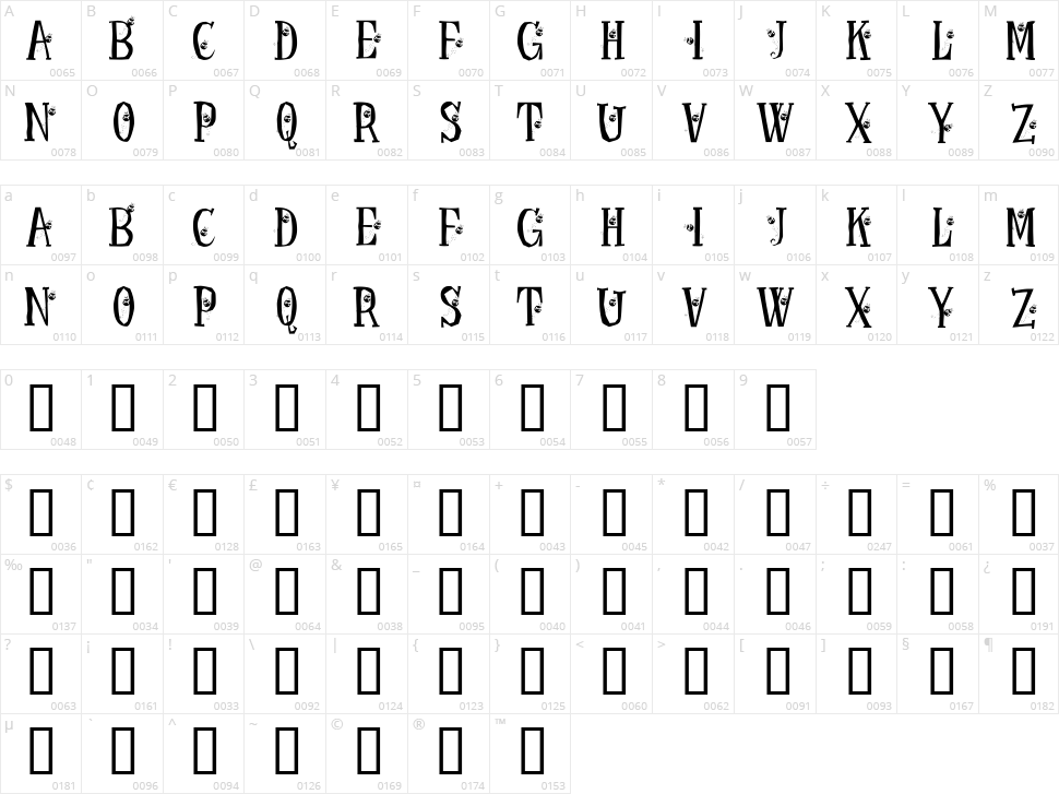 KR Ladybug Character Map