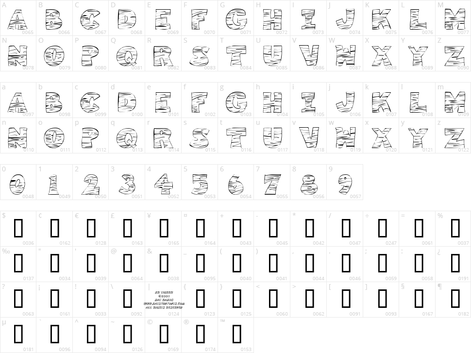 KR Tigrrr Character Map
