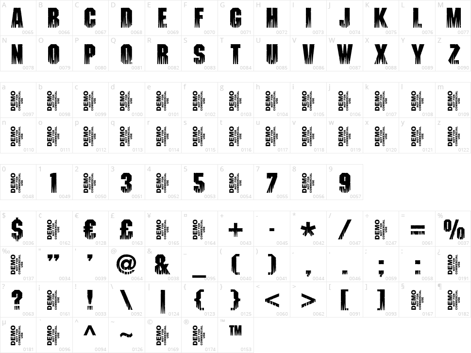 Kuhtaamia Character Map