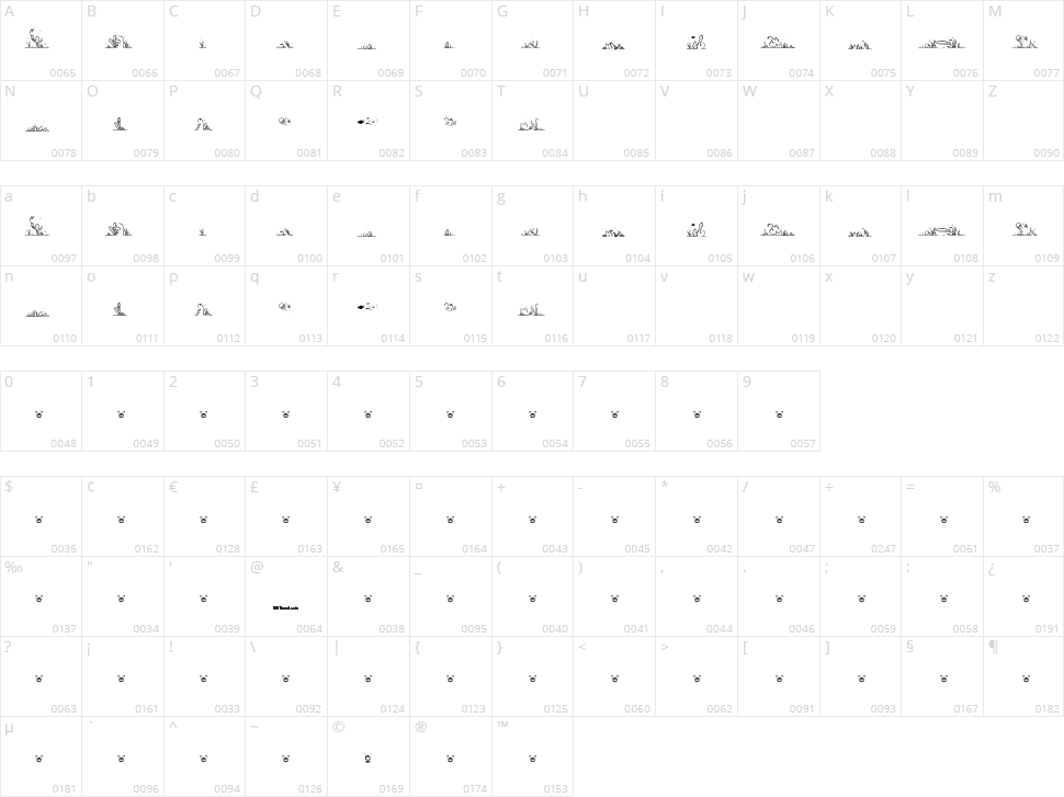 LaLinea Sea Character Map