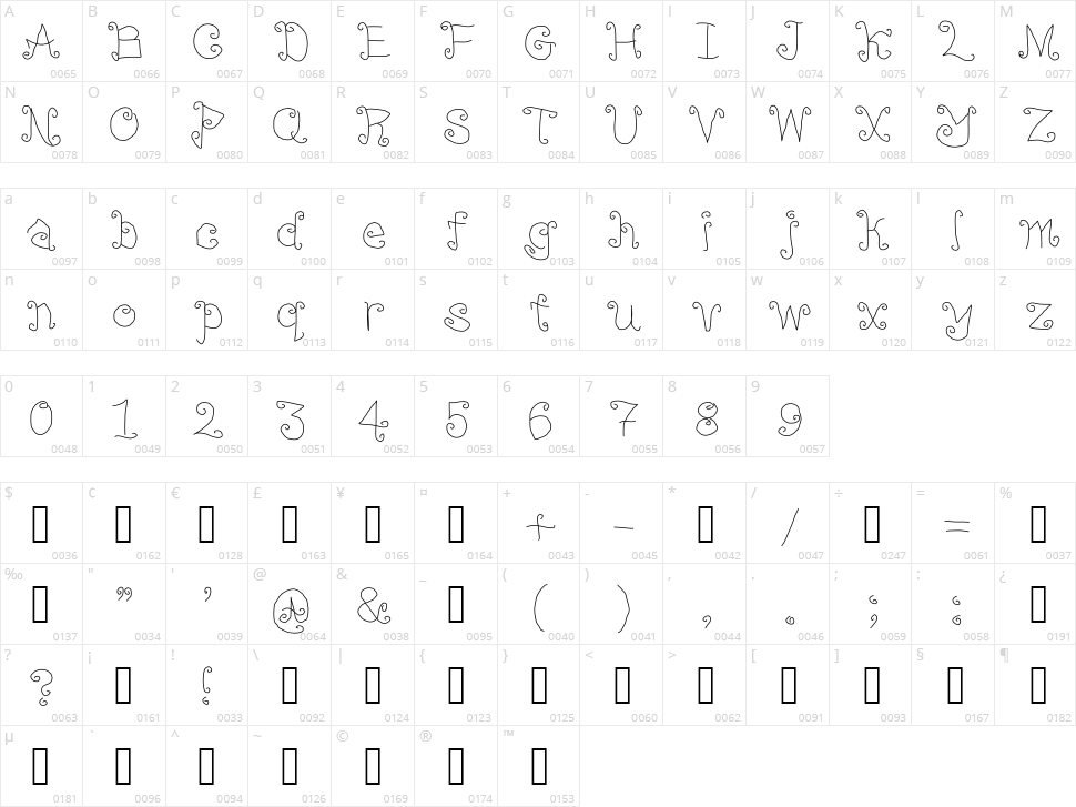 Lamp Post Character Map