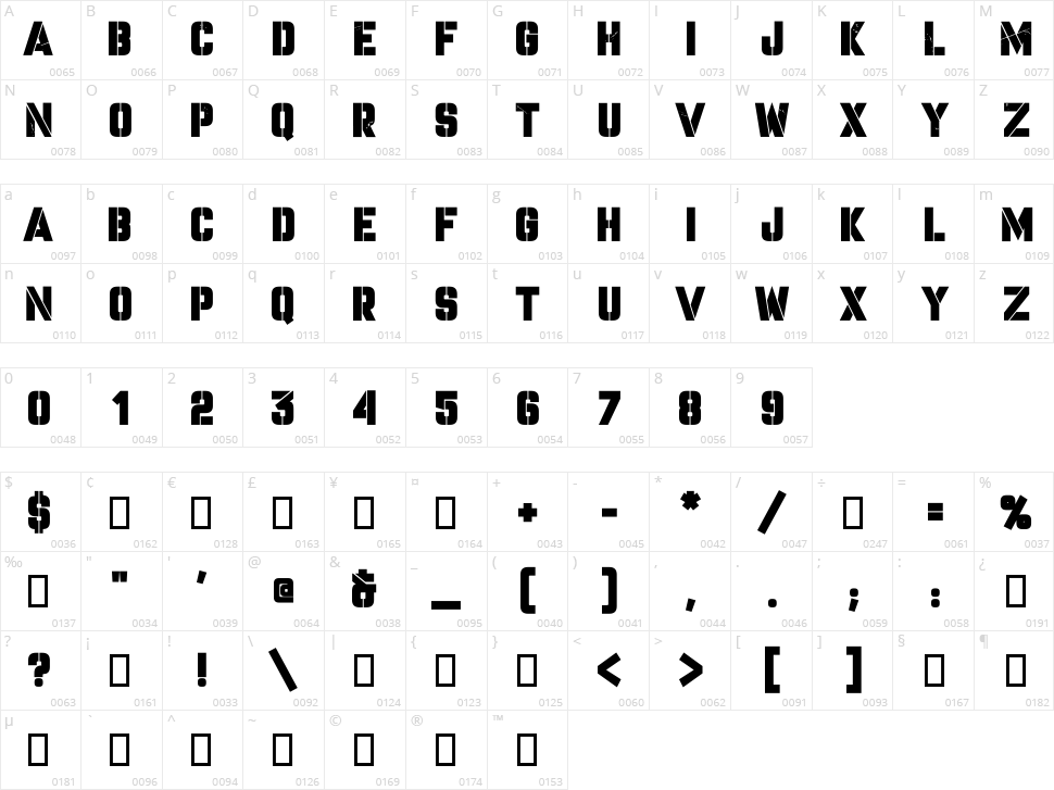 Lazer Game Zone Character Map