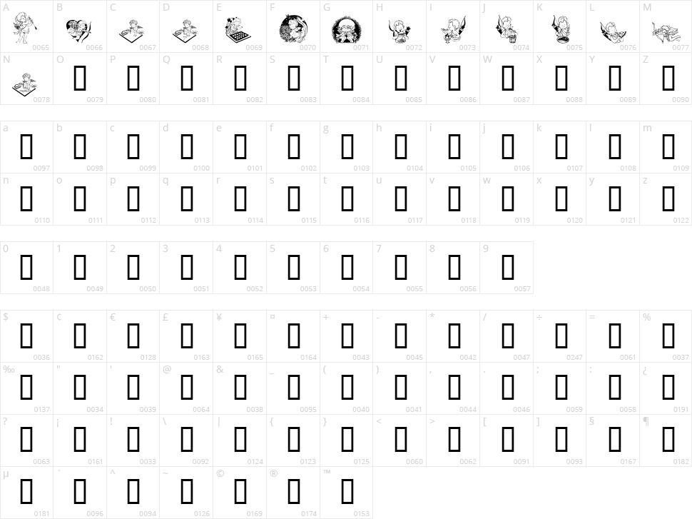 LCR Cutesy Cupid Character Map