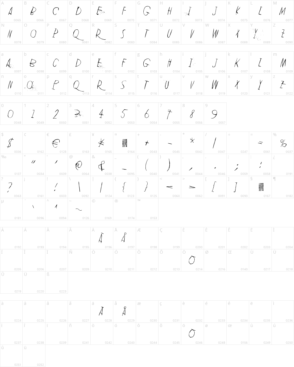 Lean On Me Character Map