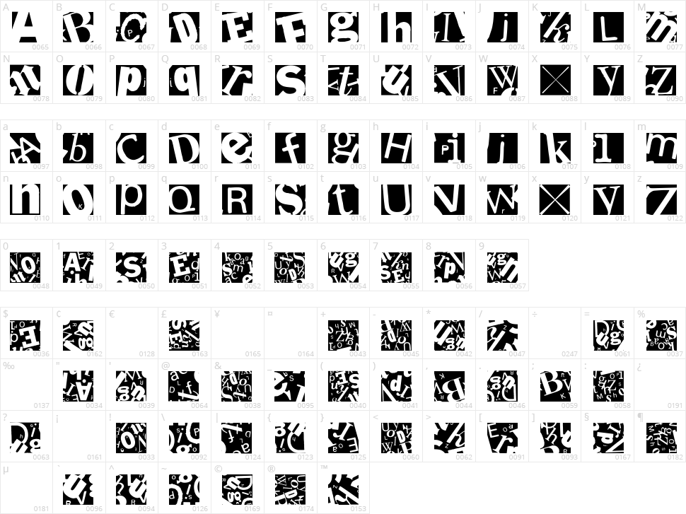 Letter Soup Mainz Character Map