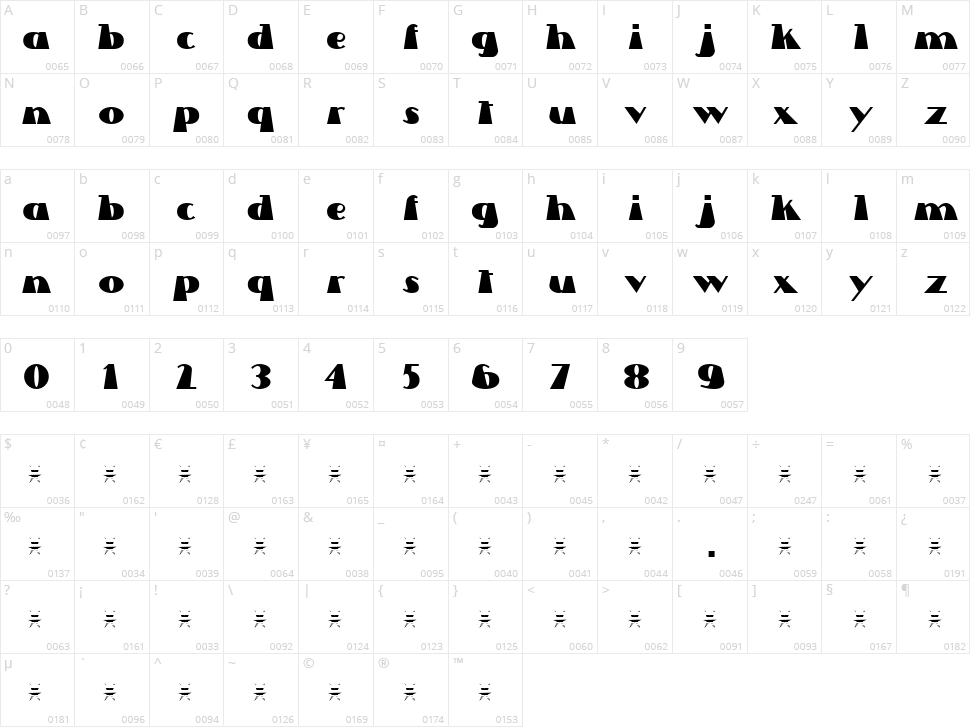 Lettre Dans Le Decor Character Map