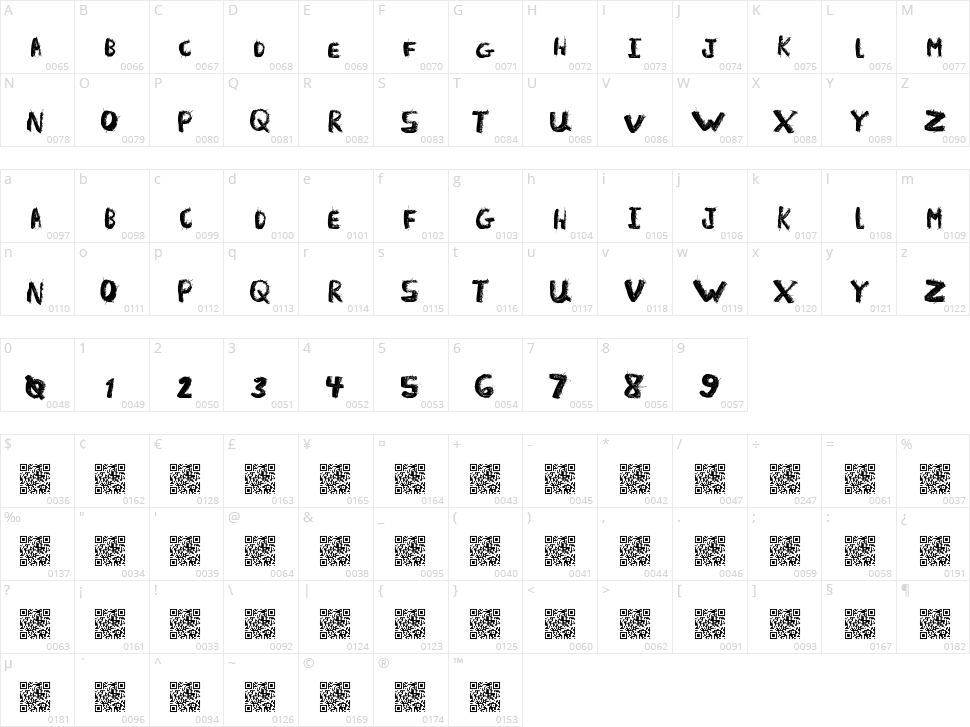 Light Fuze Character Map