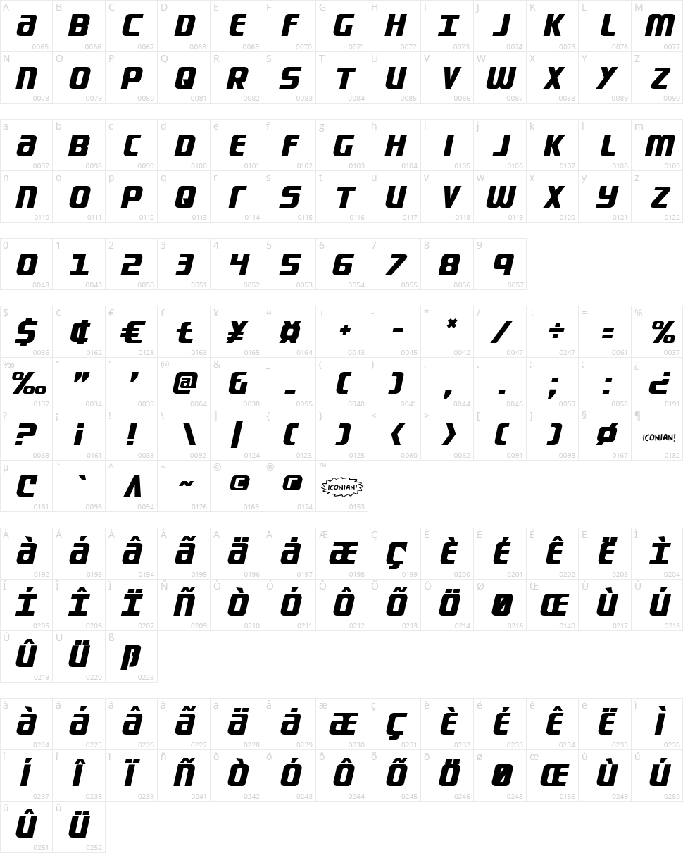 Lightsider Character Map