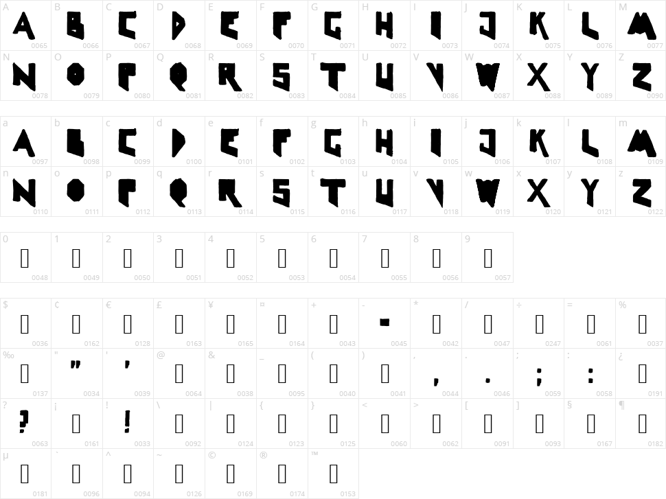 Line Line Shape Character Map