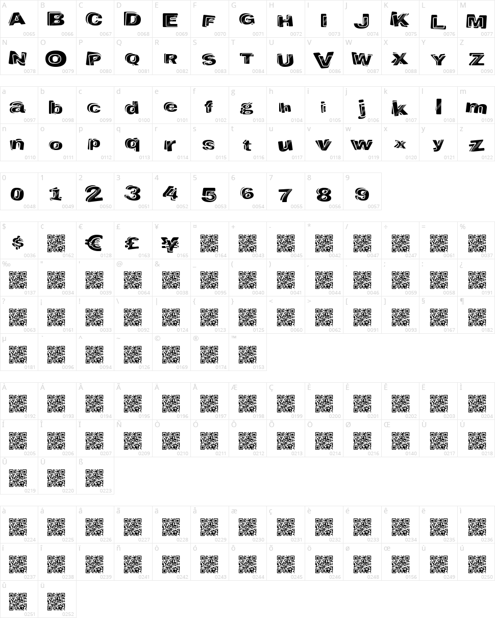Liquor Bank Character Map