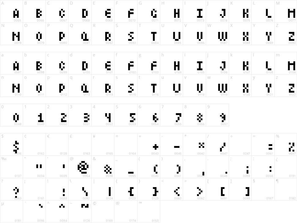 LittleLego Character Map