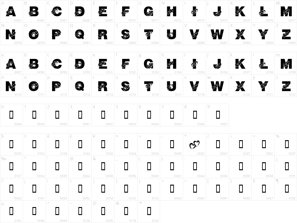 LMS School Girl Crush Character Map