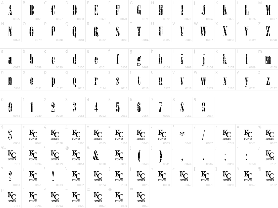 Load Up On Guns Character Map