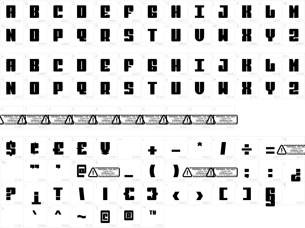 Logos Character Map