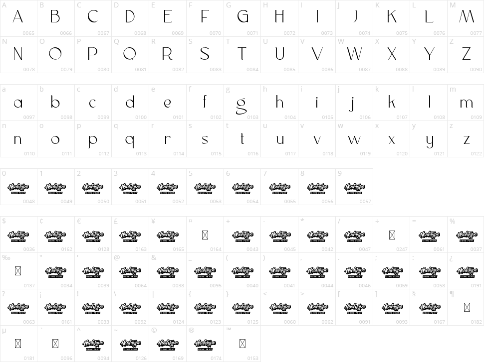Lonely Station Character Map