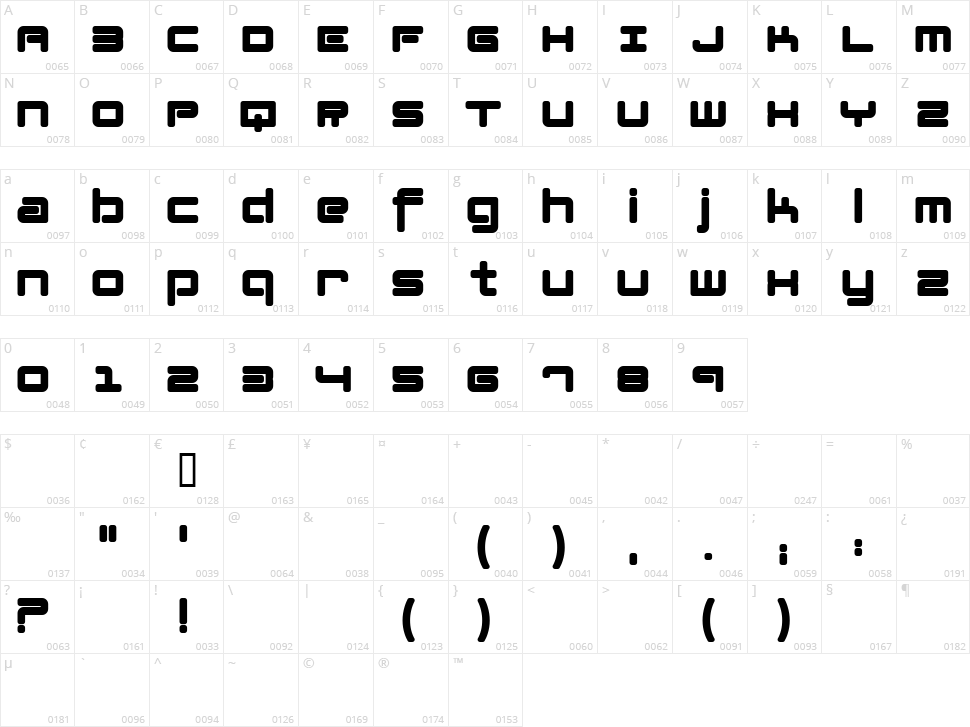 Lotusflower Character Map