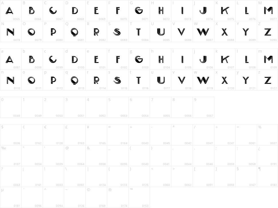 Louvre Character Map