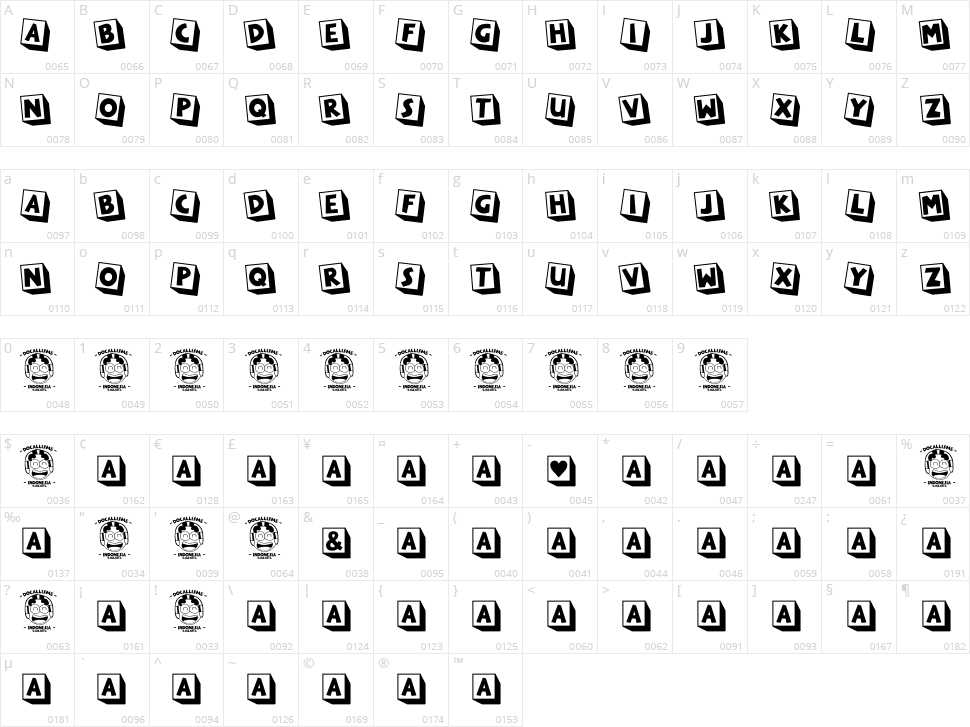 Love You Character Map