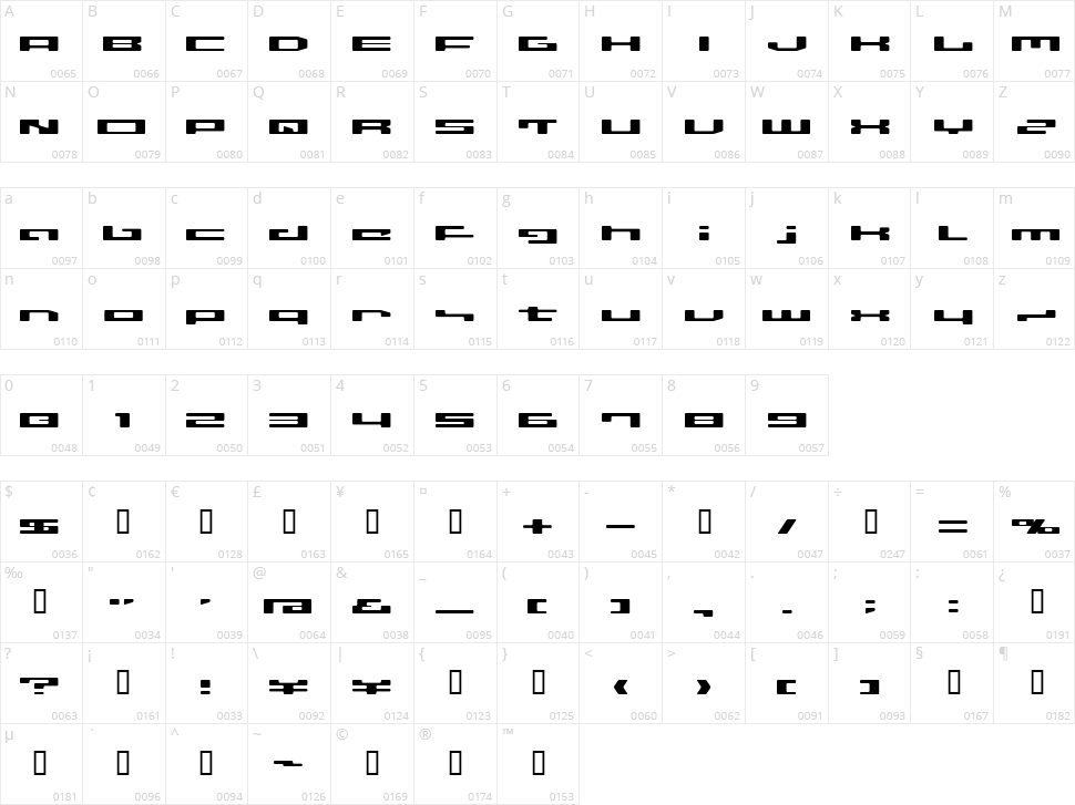 LVDC Disco02 Character Map