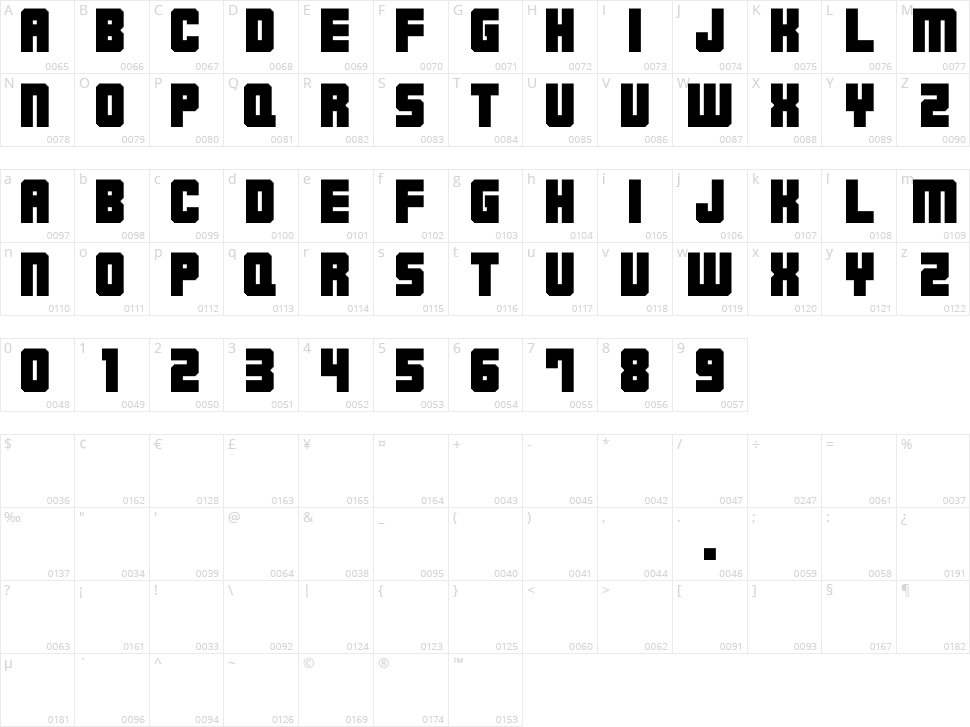 M23 Hydrant Special Character Map