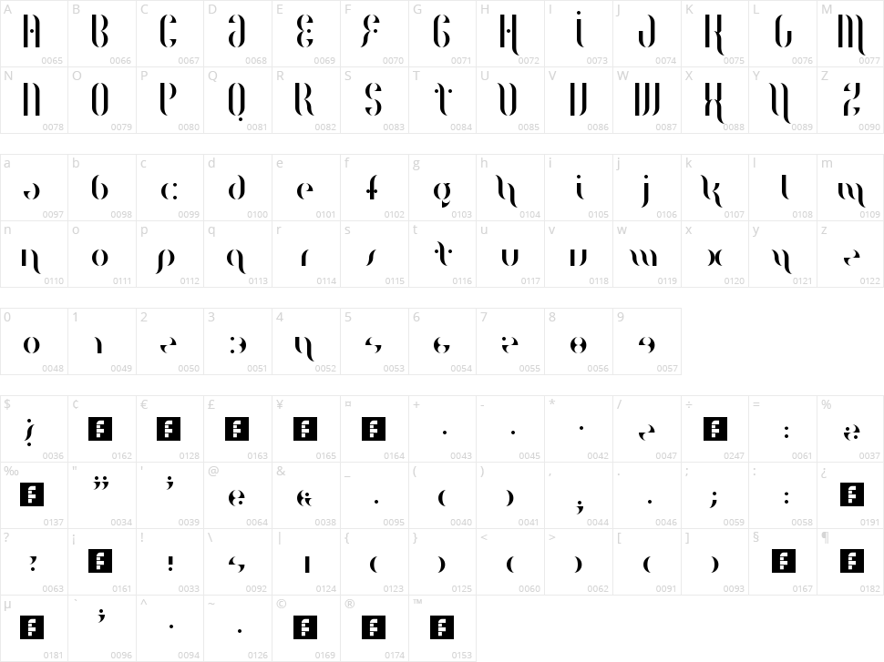 Magenta Flow Character Map