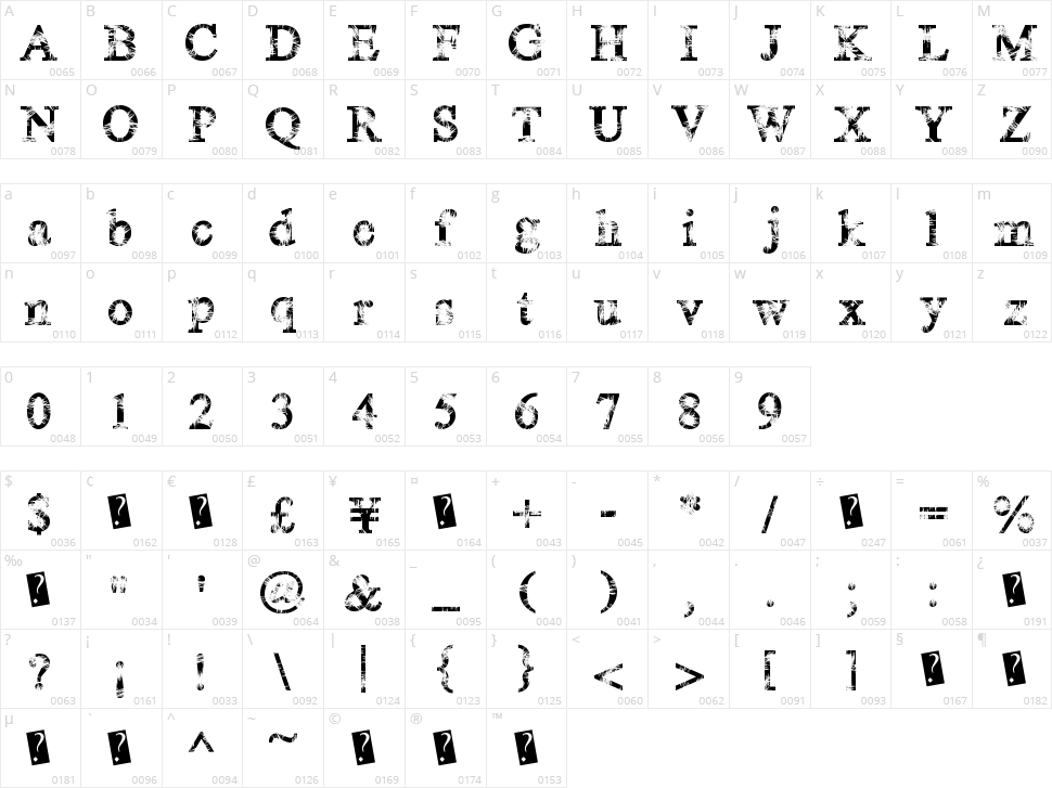 Magic Crystal Character Map