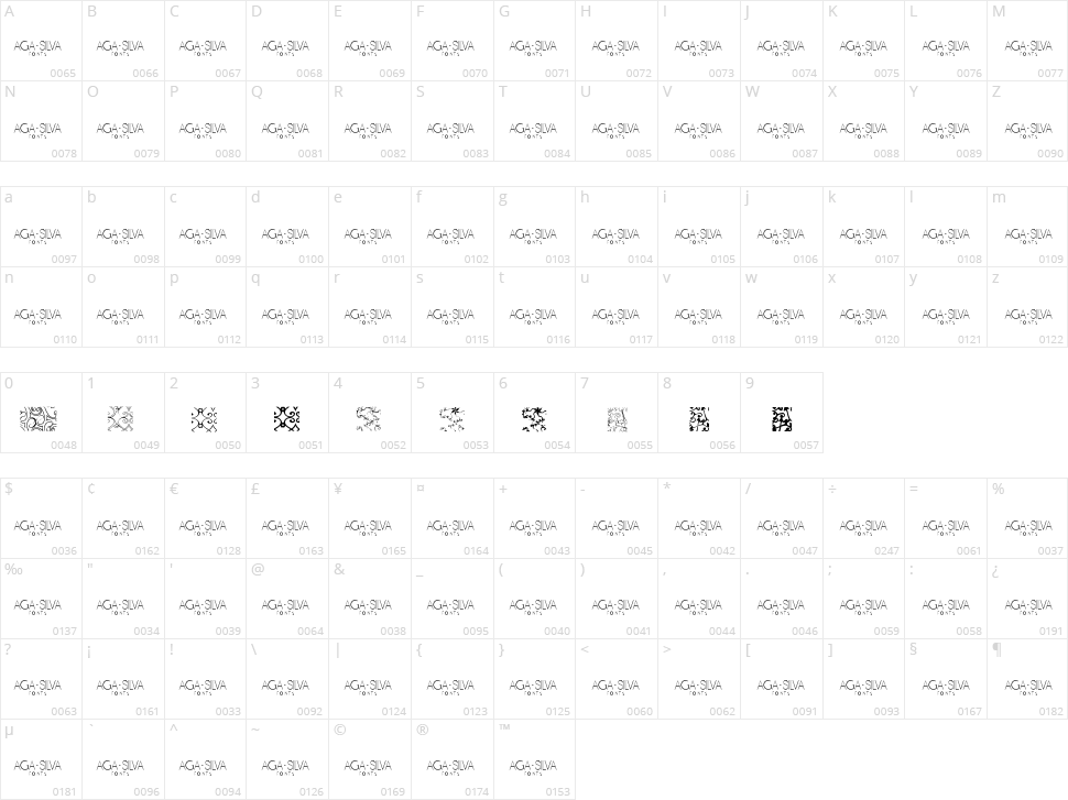 Maya Tiles Character Map
