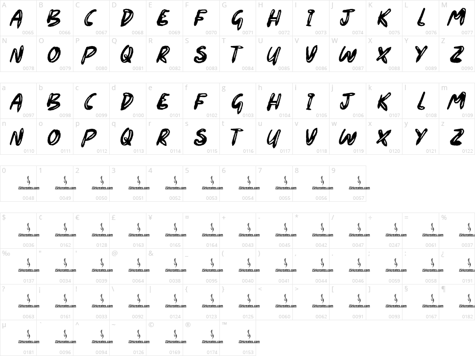 Maybe Baby Character Map