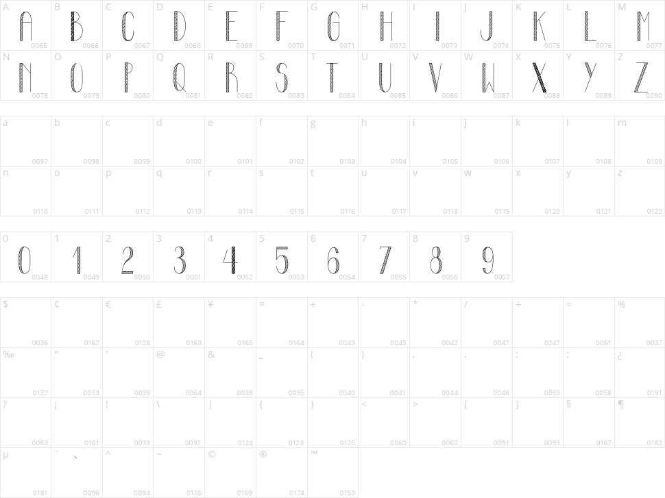 Mayonaise Character Map