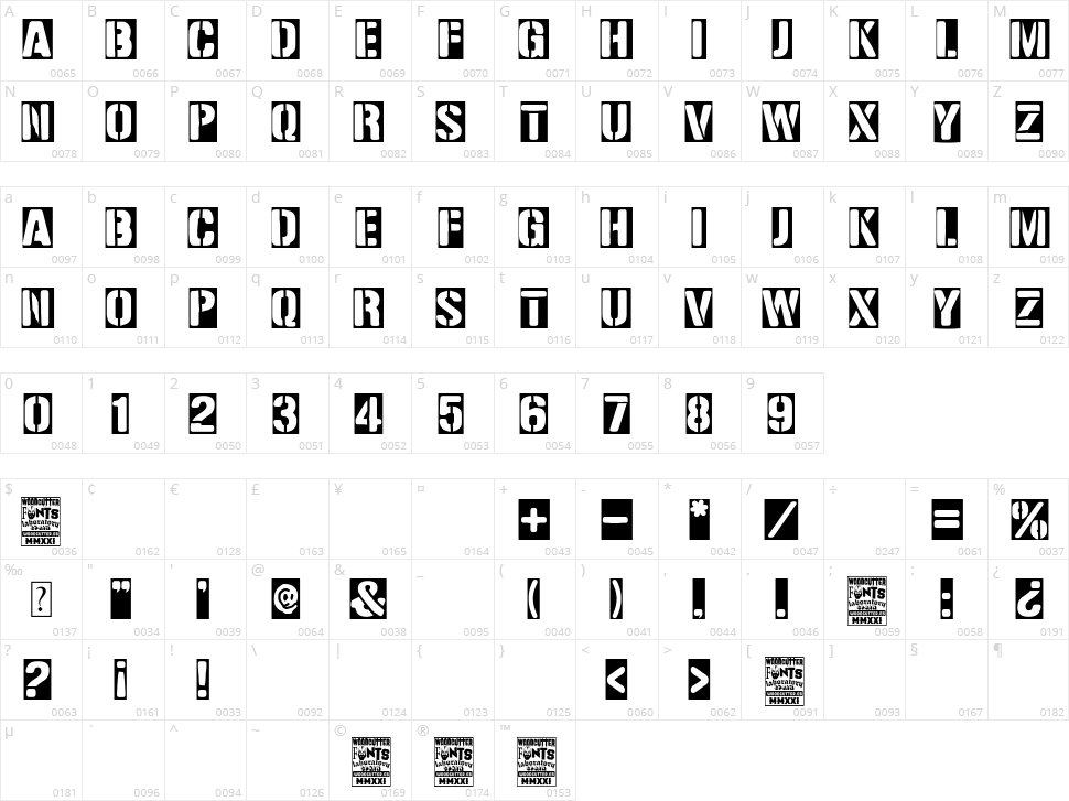 Medalla de Honor Character Map