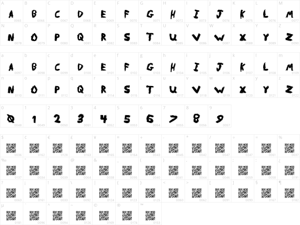 Metal Reason Character Map