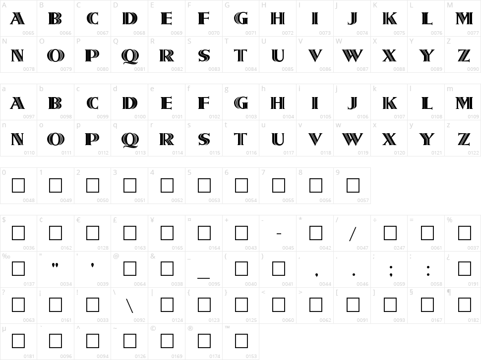 Metroliner Character Map