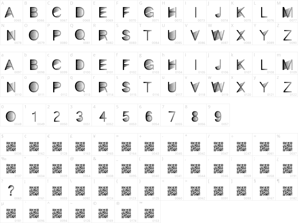 Miami Shades Character Map