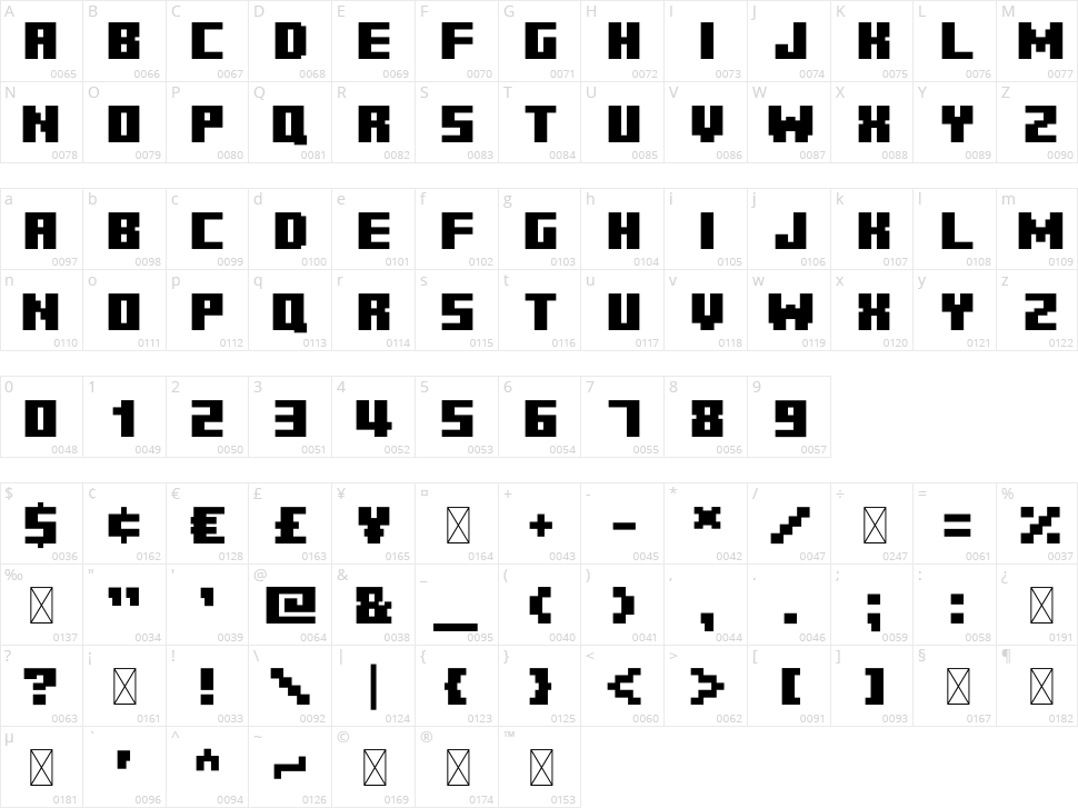 Minecraft Fifty Solid Character Map