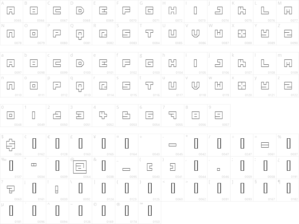 Miss Ellen Character Map