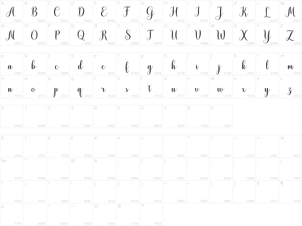 Mistletoe Character Map