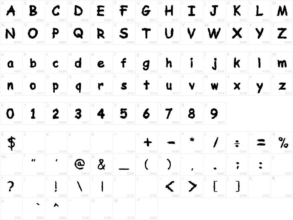 MN Darkriver Character Map